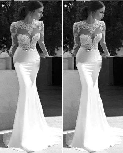 Stunning Lace Long Sleeve Wedding Dress
